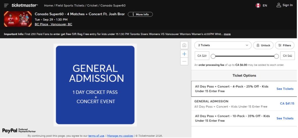 Select Your Ticket Option on Ticketmaster Select Your Ticket Option on Ticketmaster